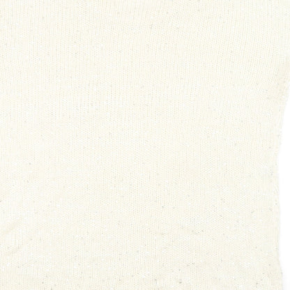 knitwear Womens White  Knit Pullover Jumper Size XL