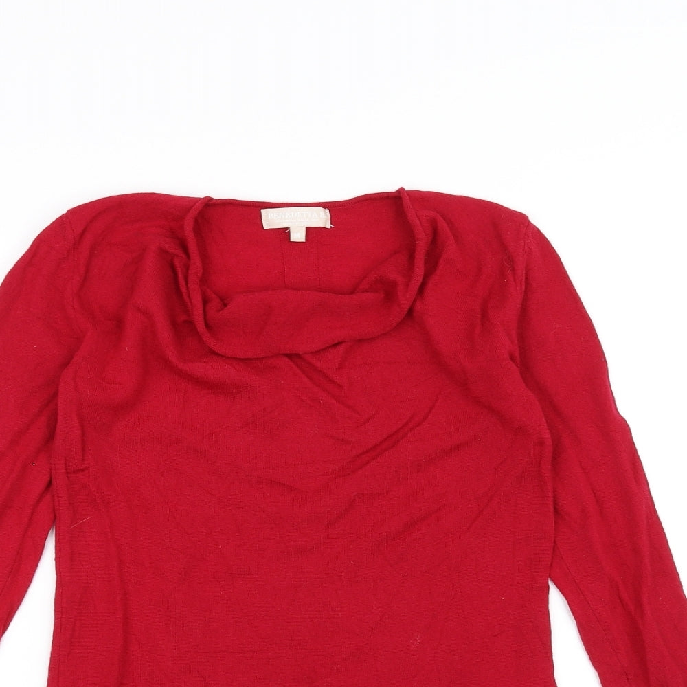 Benedetta B Womens Red   Pullover Jumper Size M