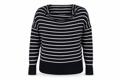 H&M Womens Black Striped  Pullover Jumper Size XS