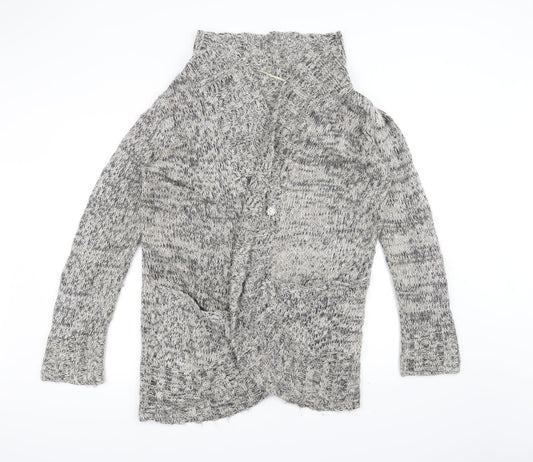 F&F Womens White  Knit Jacket Coatigan Size 18