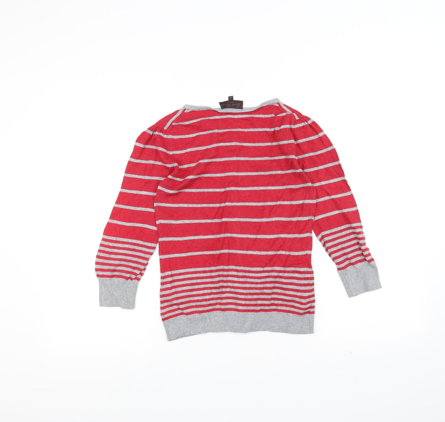 Great Plains Womens Red Striped  Cardigan Jumper Size S