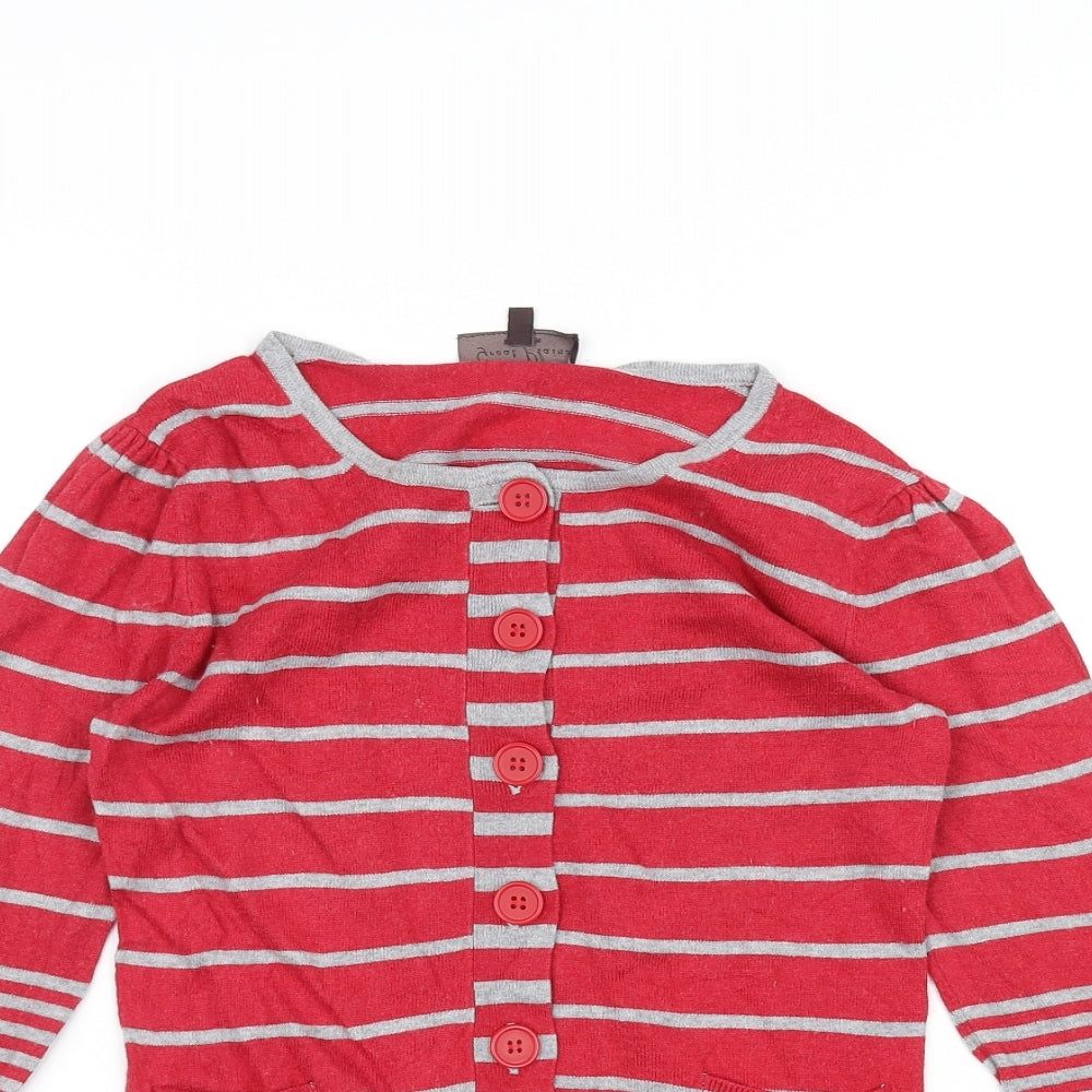Great Plains Womens Red Striped  Cardigan Jumper Size S