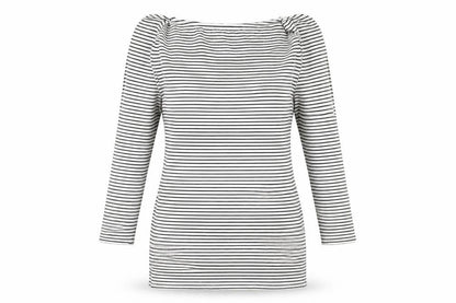 Missguided Womens White Striped  Pullover Jumper Size 10