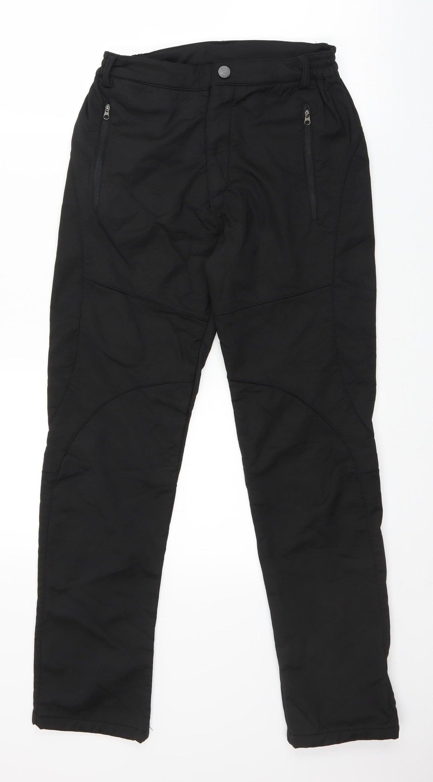 Womens UK Size M Preworn Regular Fit  Black Trousers