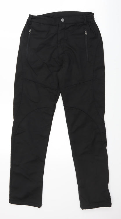 Womens UK Size M Preworn Regular Fit  Black Trousers