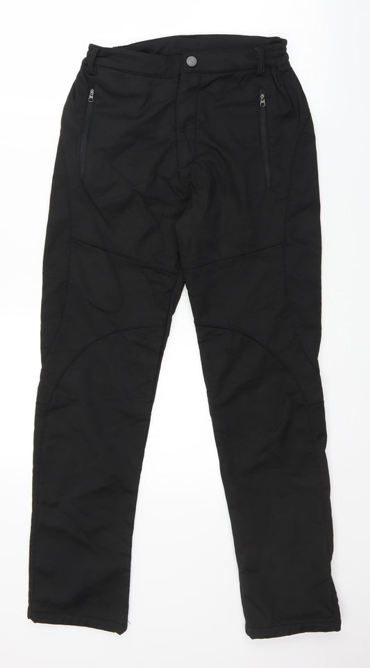 Womens UK Size M Preworn Regular Fit  Black Trousers