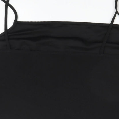 Womens UK Size 12 Topshop Black Cropped Blouse