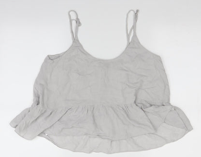 Topshop Womens Grey   Basic Blouse Size 14