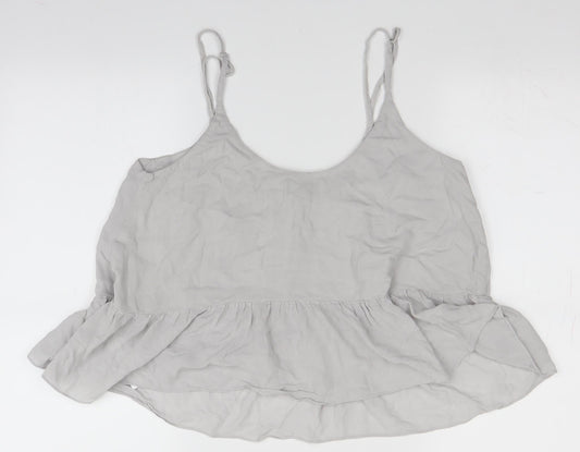 Topshop Womens Grey   Basic Blouse Size 14