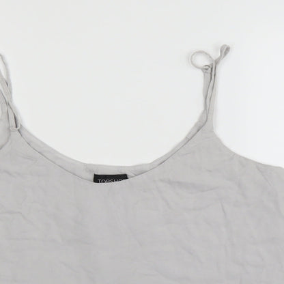 Topshop Womens Grey   Basic Blouse Size 14