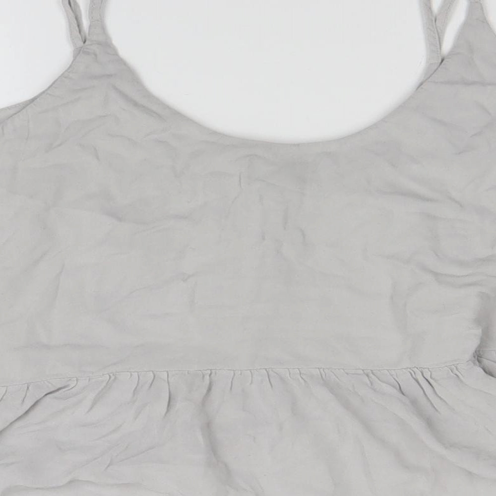 Topshop Womens Grey   Basic Blouse Size 14