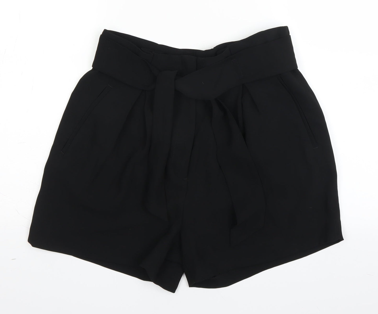 H&M Womens Black   Paperbag Shorts Size 42