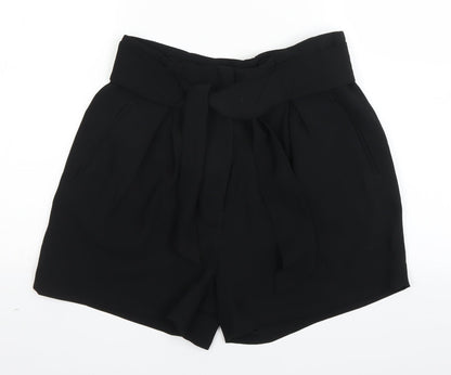 H&M Womens Black   Paperbag Shorts Size 42