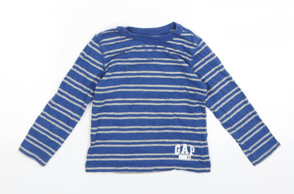Gap Boys Blue Striped  Basic T-Shirt Size 3 Years