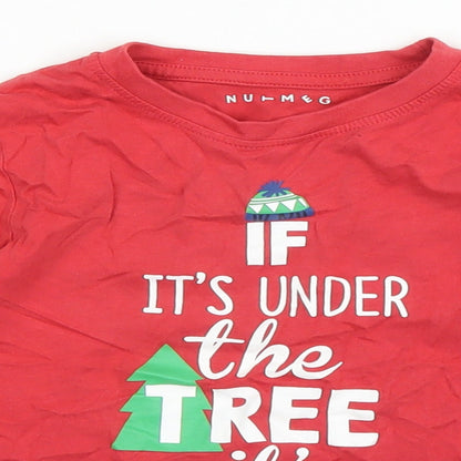 Nutmeg Boys Red   Basic T-Shirt Size 3-4 Years