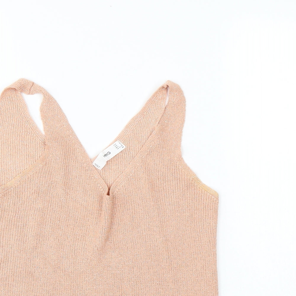 Womens UK Size L MNG Pink Basic Tank