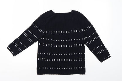 Tu Womens Blue Polka Dot  Pullover Jumper Size 12