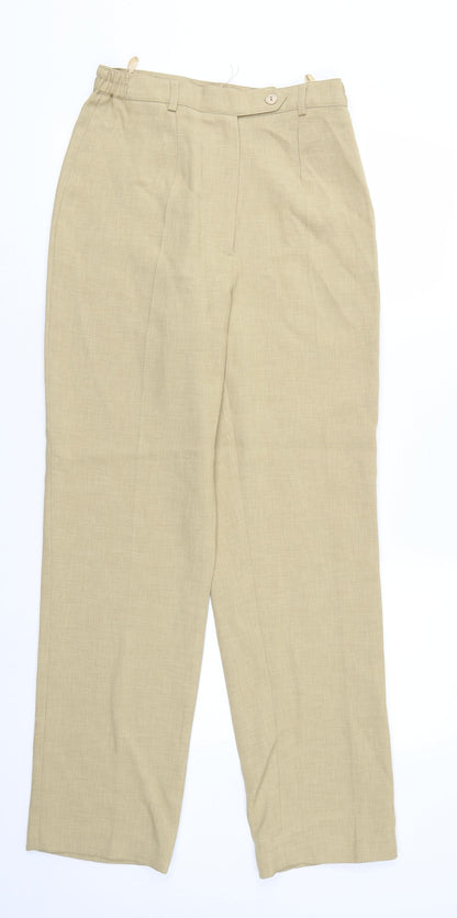 Womens UK Size 12 Preworn Regular Fit  Beige Trousers