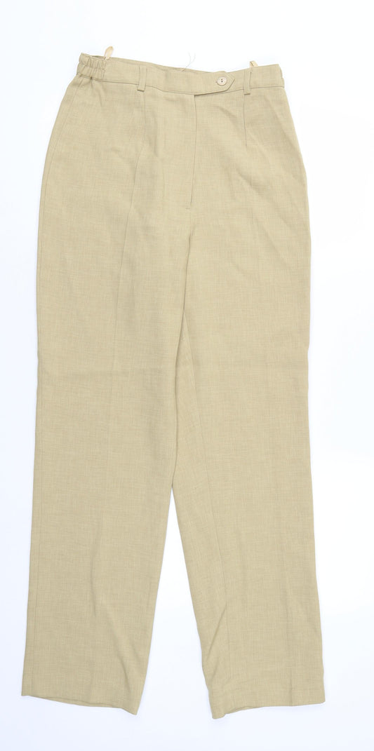 Womens UK Size 12 Preworn Regular Fit  Beige Trousers
