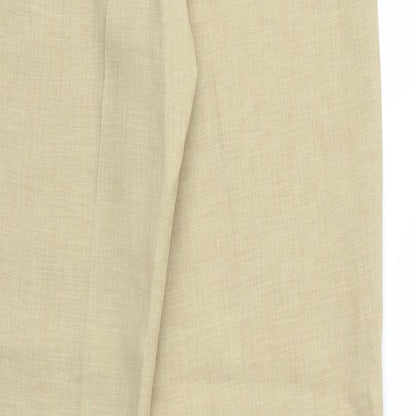 Womens UK Size 12 Preworn Regular Fit  Beige Trousers