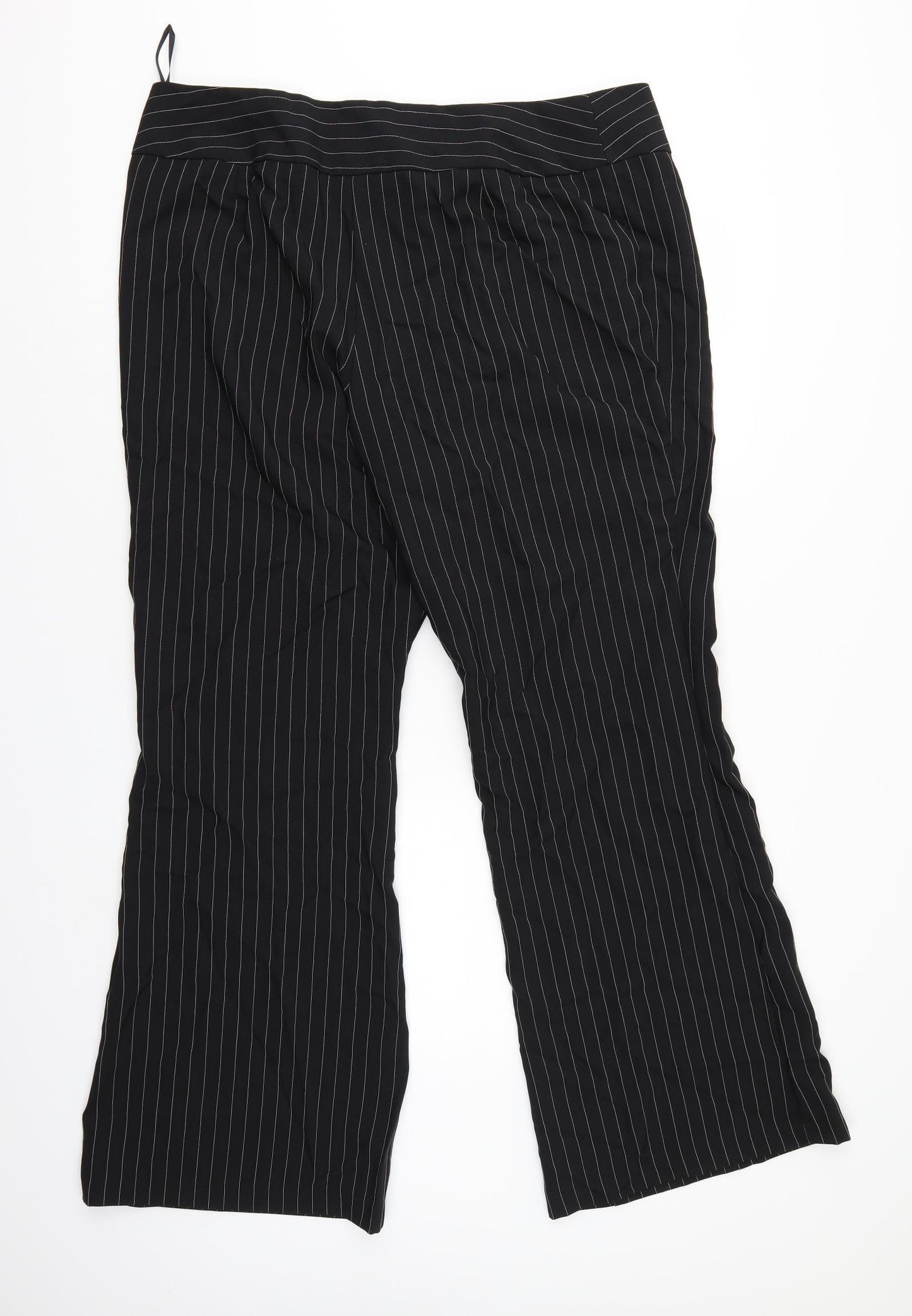 Kit Womens Black Striped  Trousers  Size 20 L31 in