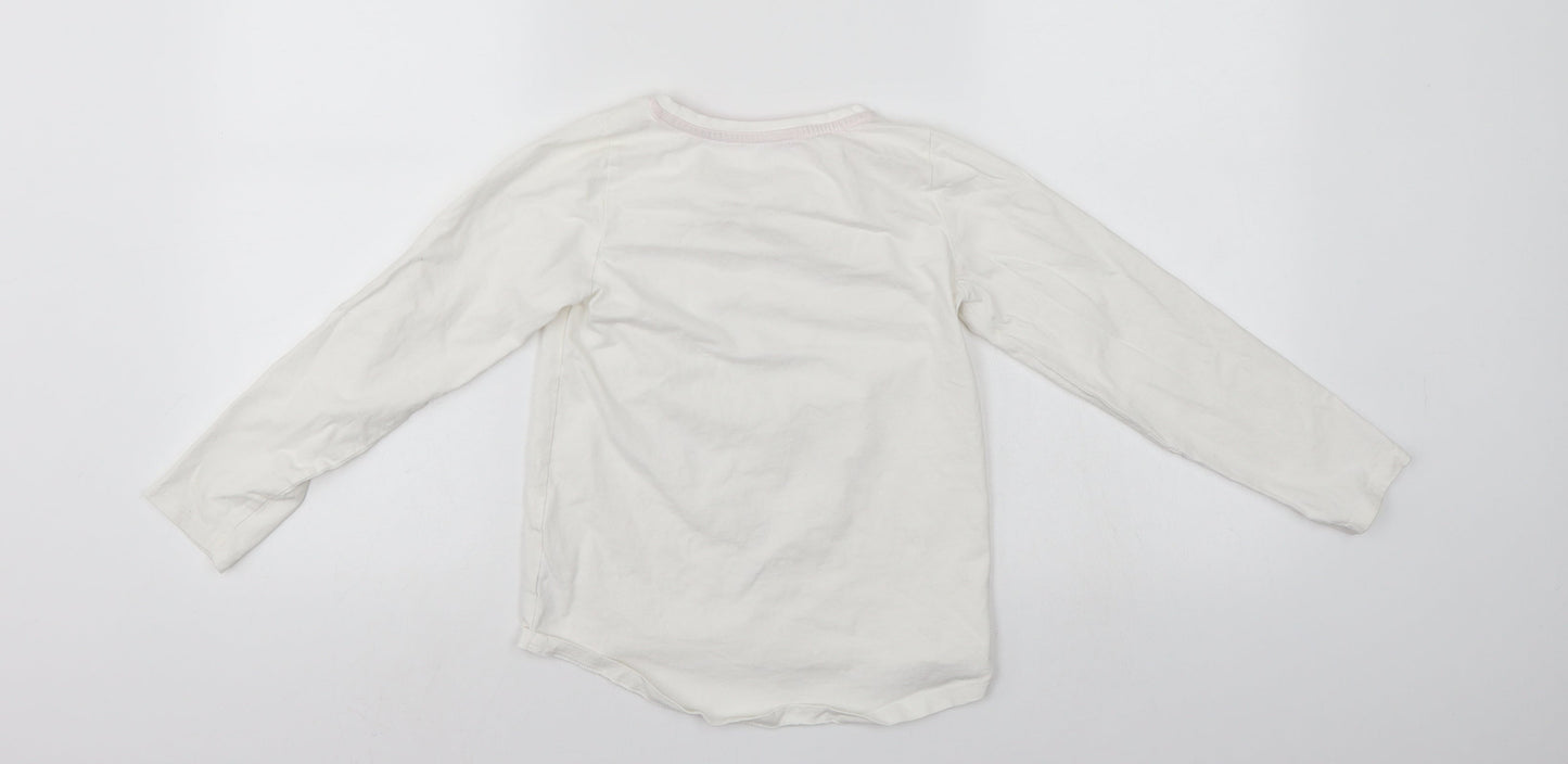 Nytmeg Girls White   Pullover Sweatshirt Size 8-9 Years