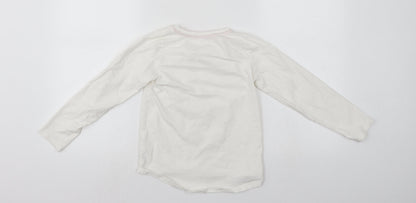 Nytmeg Girls White   Pullover Sweatshirt Size 8-9 Years