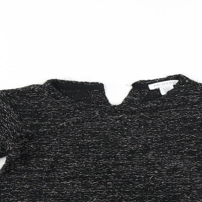 Primark Girls Black   Pullover Jumper Size 6-7 Years