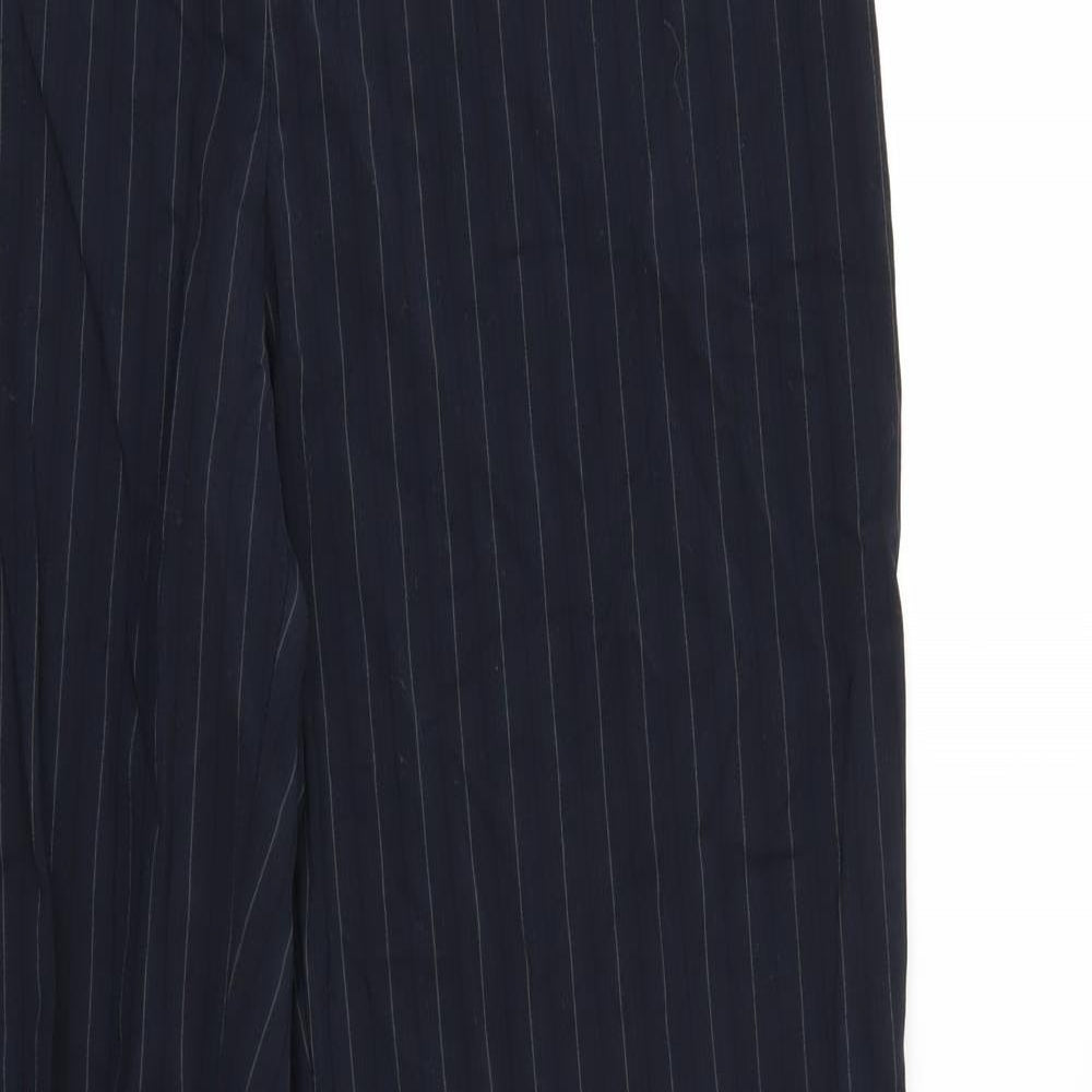Marks & Spencer` Womens Blue Striped  Trousers  Size 14 L29 in