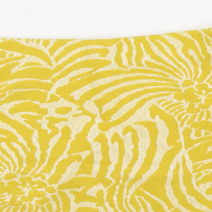 H&M Womens Yellow Geometric  A-Line Skirt Size M
