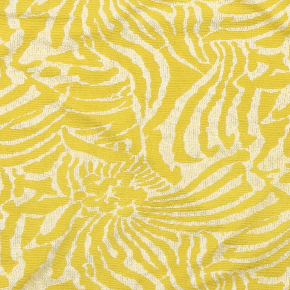 H&M Womens Yellow Geometric  A-Line Skirt Size M