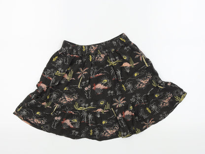 TU Girls Black Geometric  Flare Skirt Size 5 Years