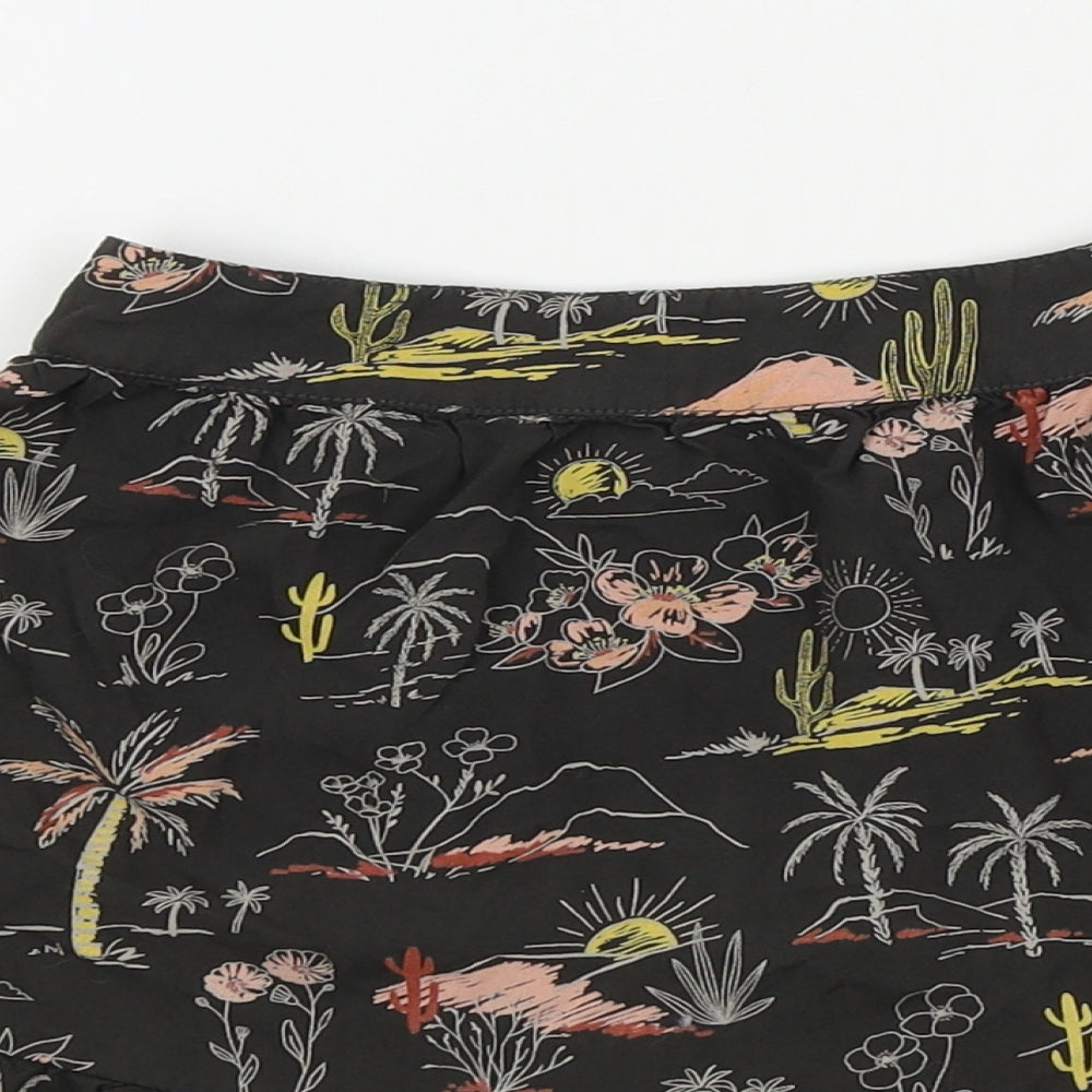 TU Girls Black Geometric  Flare Skirt Size 5 Years