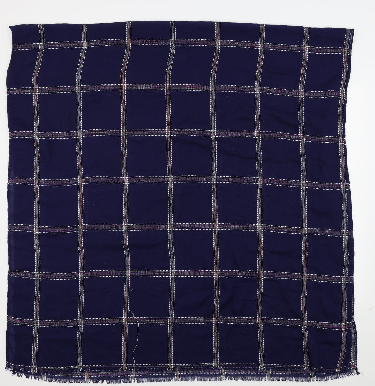 Preworn  Blue Check   Scarf