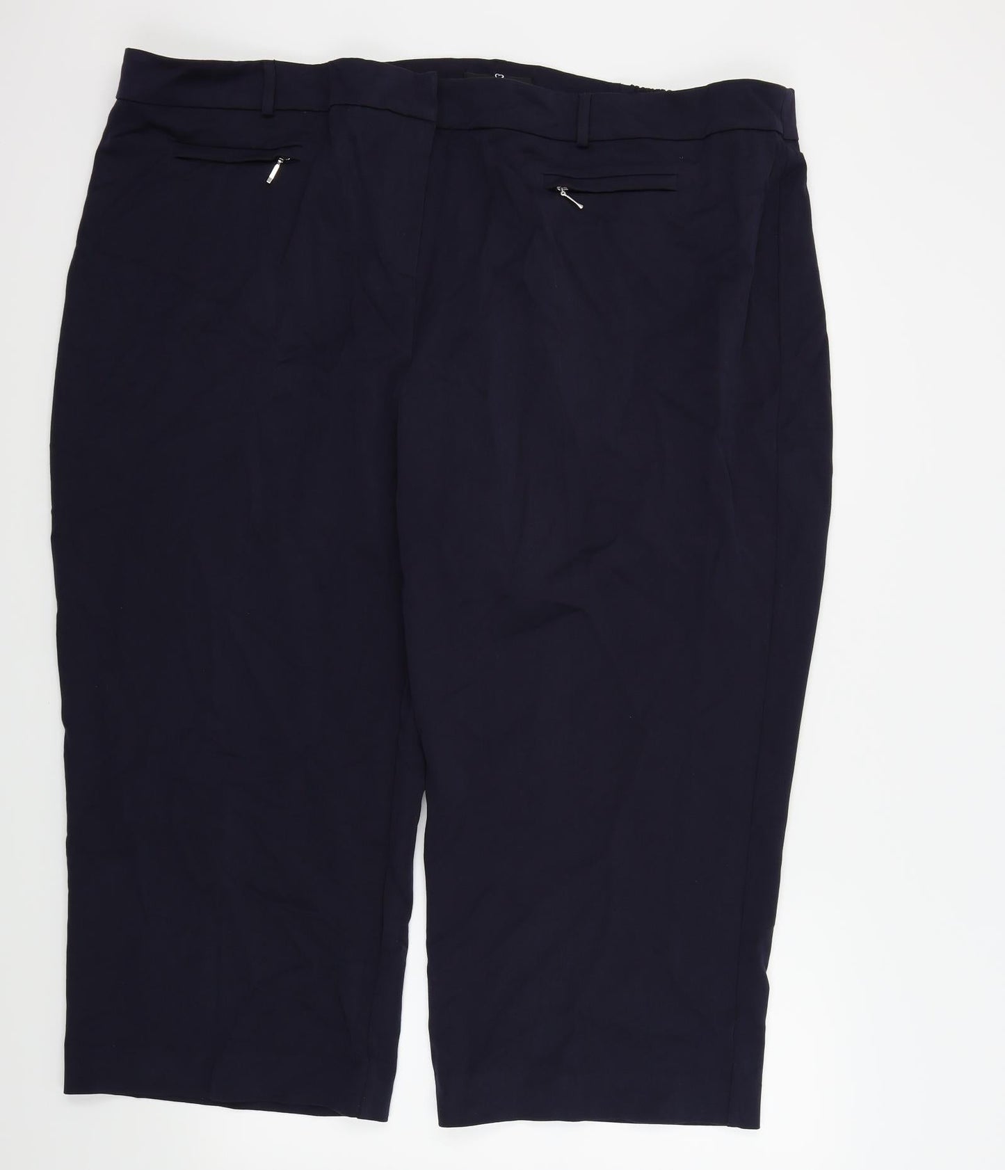 Womens UK Size L Preworn Regular Fit  Blue Trousers