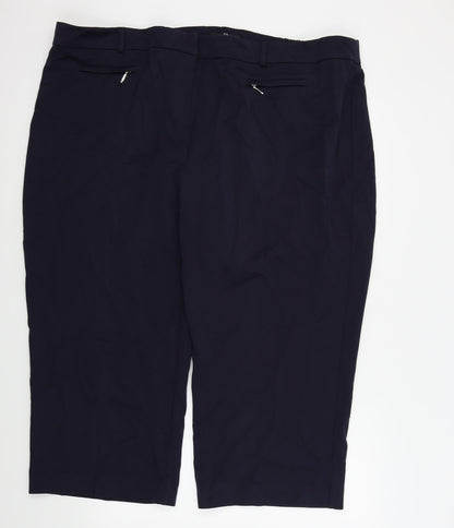 Womens UK Size L Preworn Regular Fit  Blue Trousers