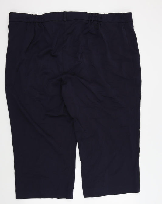 Womens UK Size L Preworn Regular Fit  Blue Trousers
