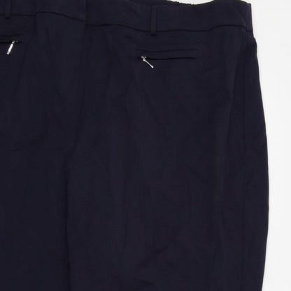 Womens UK Size L Preworn Regular Fit  Blue Trousers