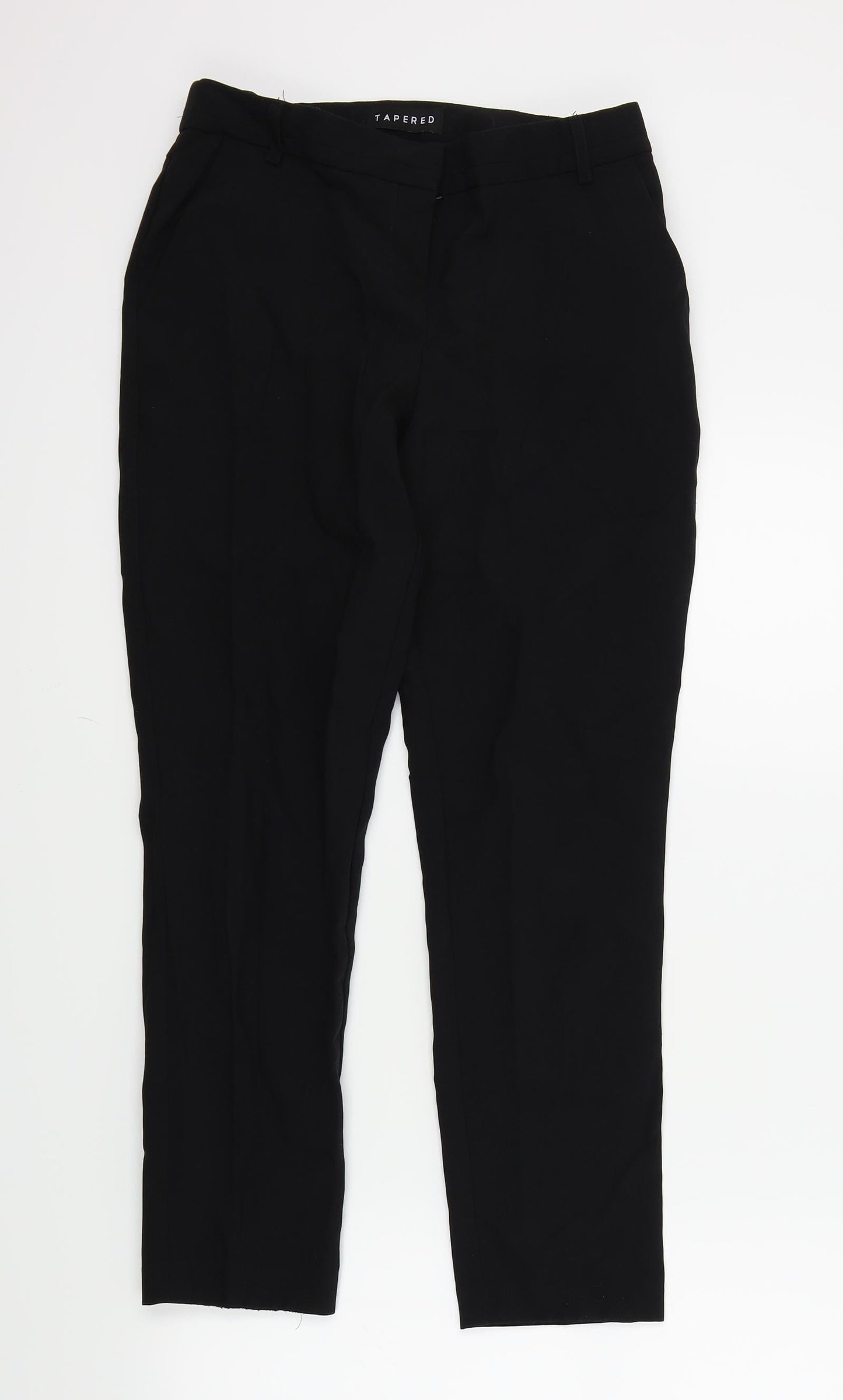 Peackocks Womens Black   Trousers  Size 8 L26 in
