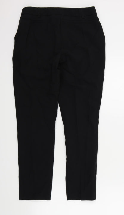 Peackocks Womens Black   Trousers  Size 8 L26 in