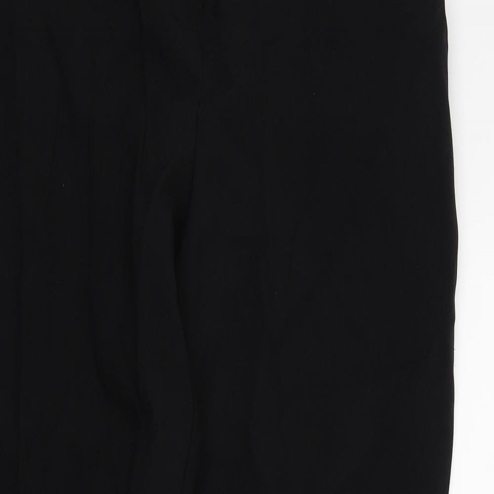 Peackocks Womens Black   Trousers  Size 8 L26 in