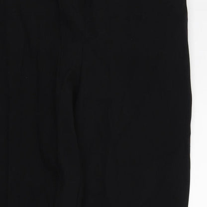 Peackocks Womens Black   Trousers  Size 8 L26 in
