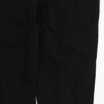 Peackocks Womens Black   Trousers  Size 8 L26 in