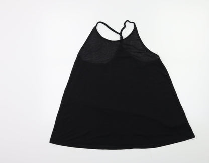 Womens UK Size S Topshop Black Basic Tank
