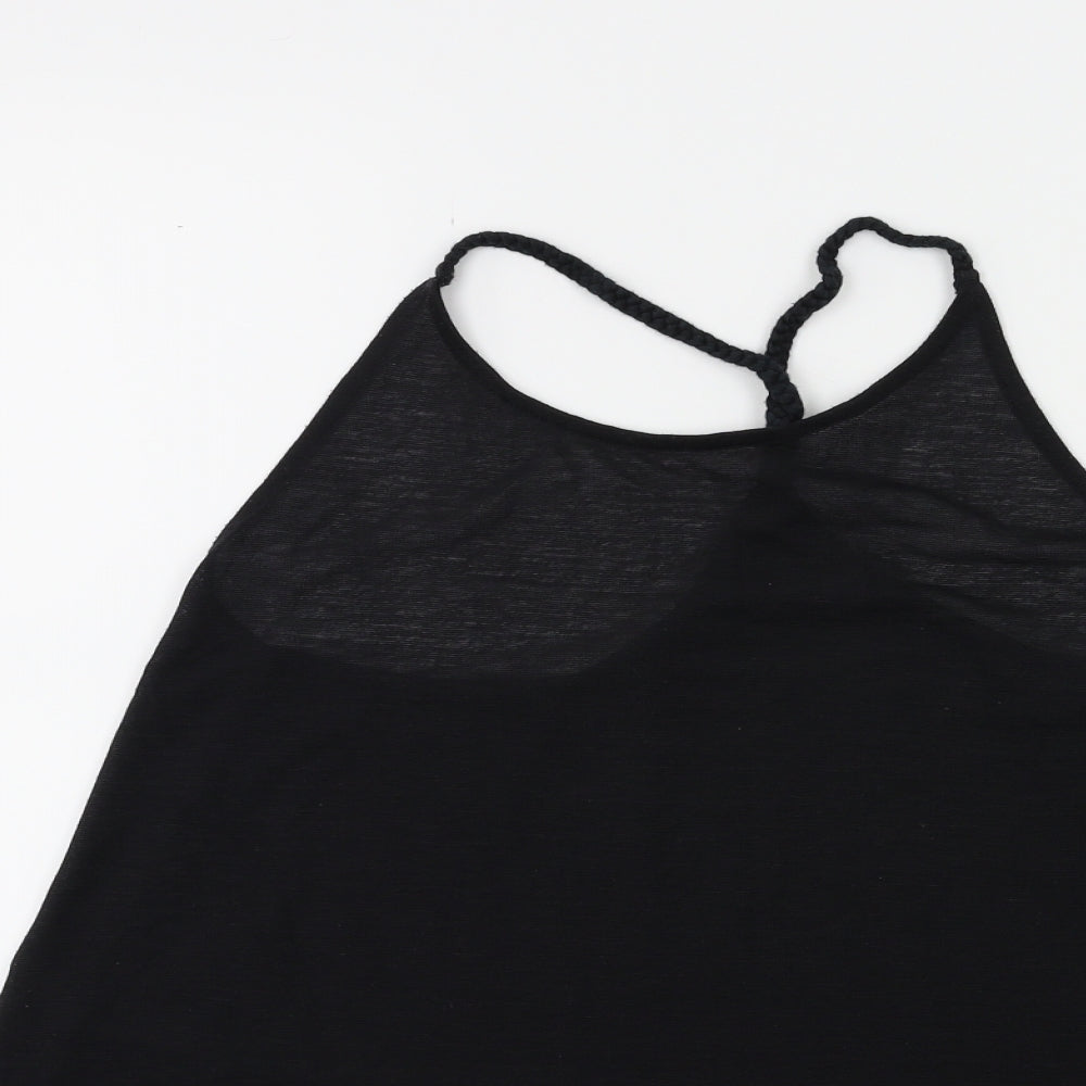 Womens UK Size S Topshop Black Basic Tank