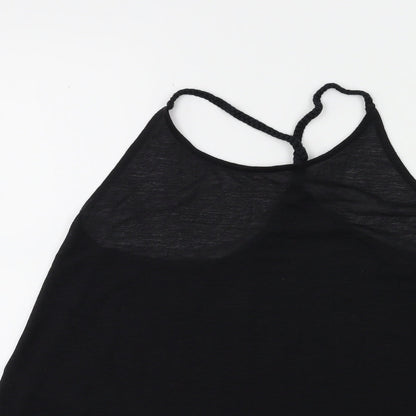 Womens UK Size S Topshop Black Basic Tank