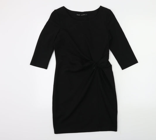NEXT Womens Black   Bodycon  Size 6  - Knot detail
