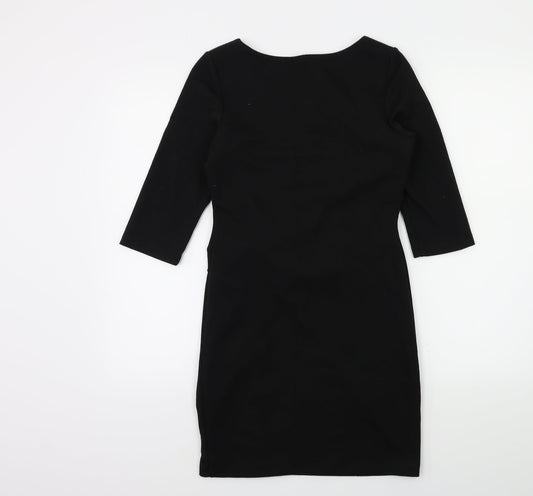 NEXT Womens Black   Bodycon  Size 6  - Knot detail