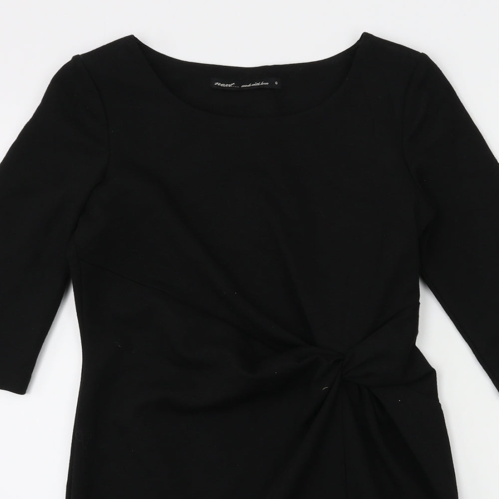 NEXT Womens Black   Bodycon  Size 6  - Knot detail
