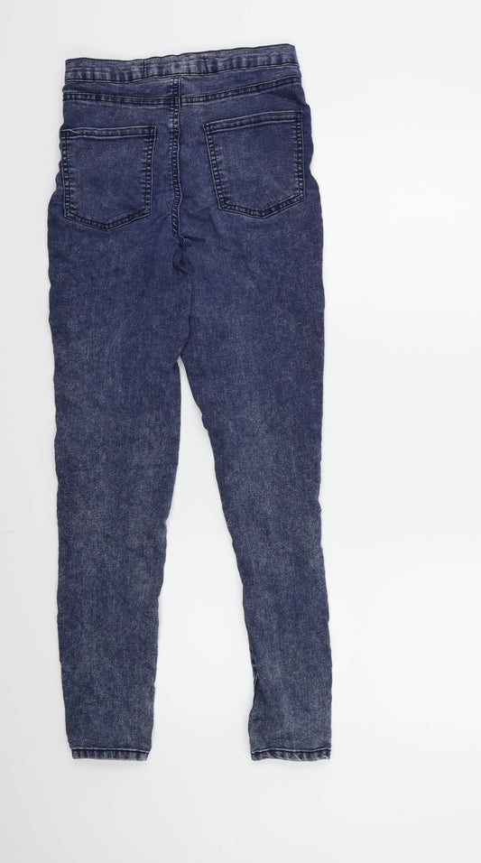 Denim & Co. Womens Blue  Denim Skinny Jeans Size 8 L27 in